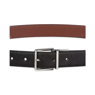 Paul Smith Saffiano Reversible Belt "Black"