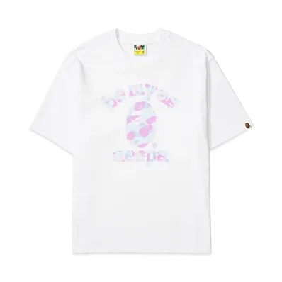 A BATHING APE x aespa College Relaxed Fit Tee "White"