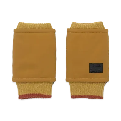 Paul Smith Cropped Logo Fingerless Gloves "Musterd"