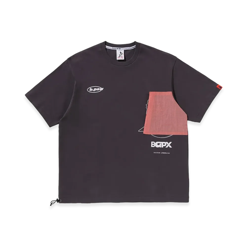 A BATHING APE x KAZUKI KURAISHI Bapx Pocket SS Tee "Charcoal"