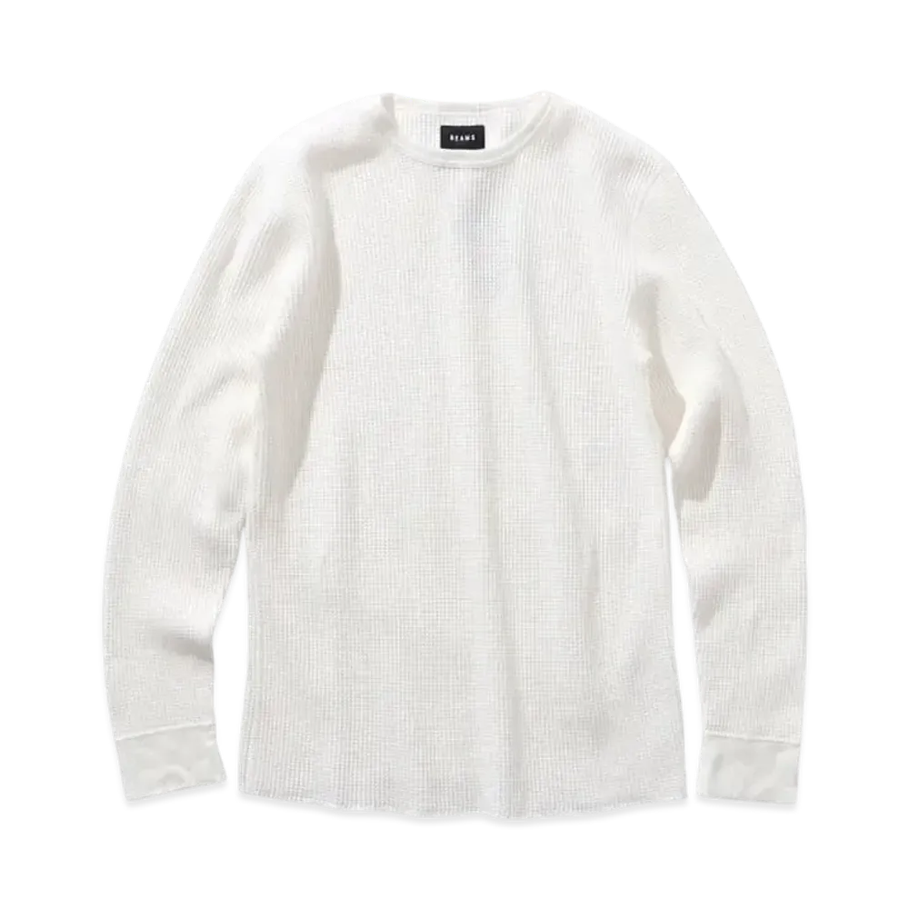 BEAMS Thermal Cut And Sew "White"