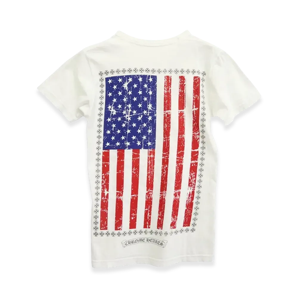 Chrome Hearts American Flag Pocket T-Shirt "White"