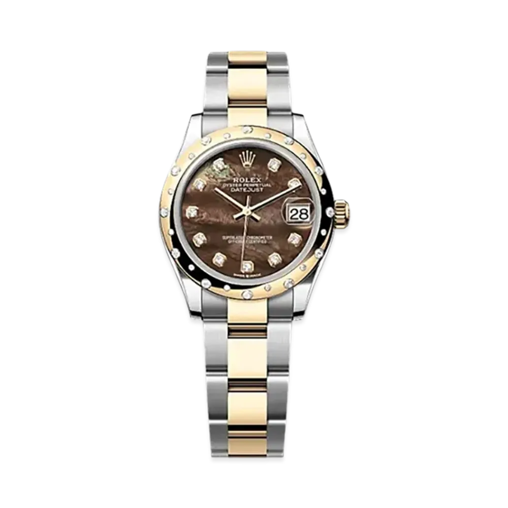 ROLEX Datejust 31mm Oystersteel & Yellow Gold Diamond 278343RBR "Black Mother-of-Pearl"