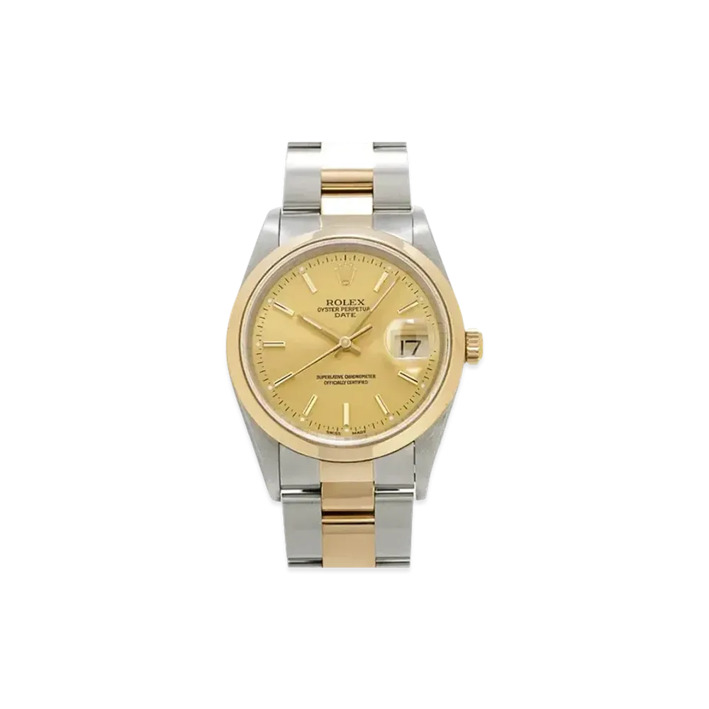ROLEX Oyster Perpetual Date "Champagne/Stainless Steel/Yellow Gold"