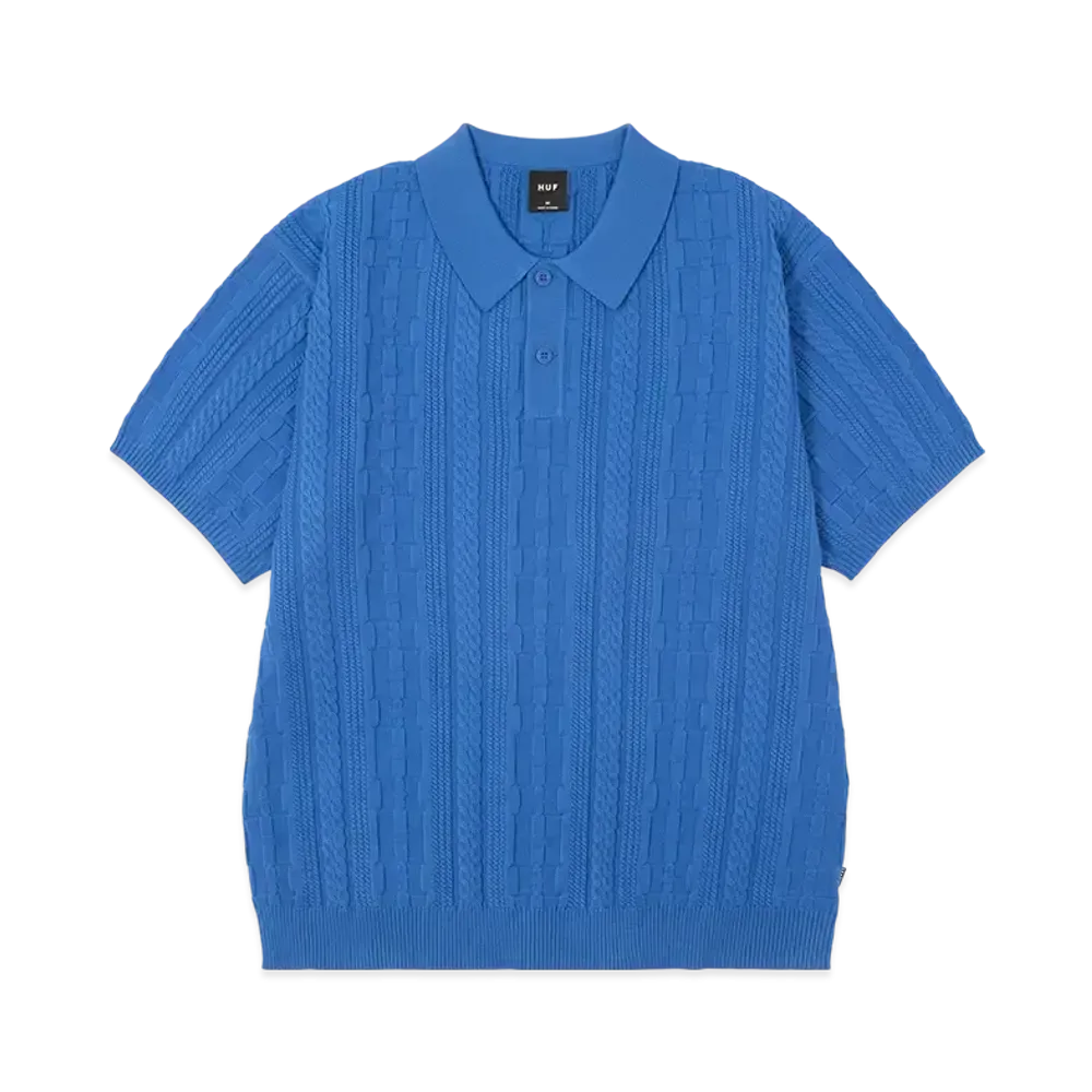 HUF Summer 25 Huf Polo Top "Pacific Blue"