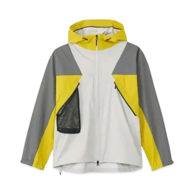 Goldwin Partex Shield Air Mountaineering Jacket (Unisex) "Mist Gray x Focus Gray x Acid Yellow"