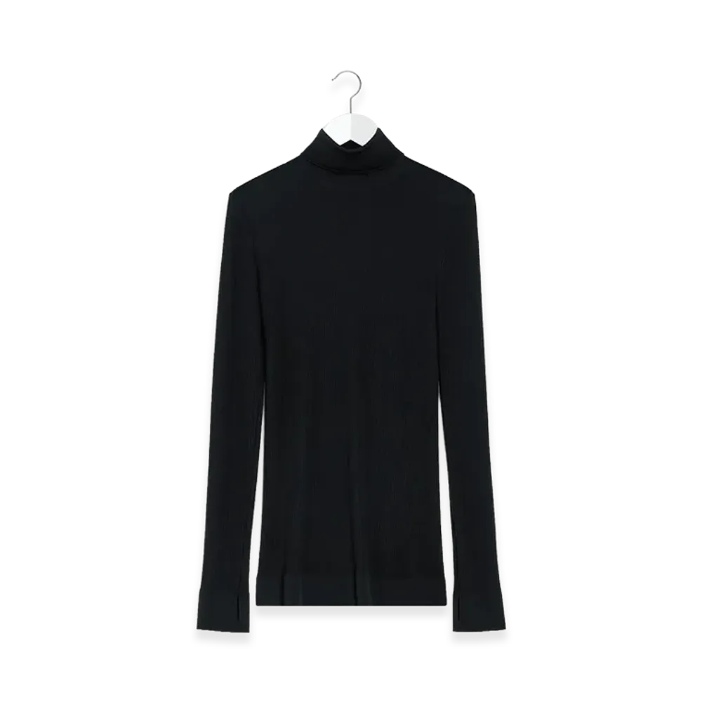 LEMAIRE Women's Seamless High Neck Top "Granite Black"