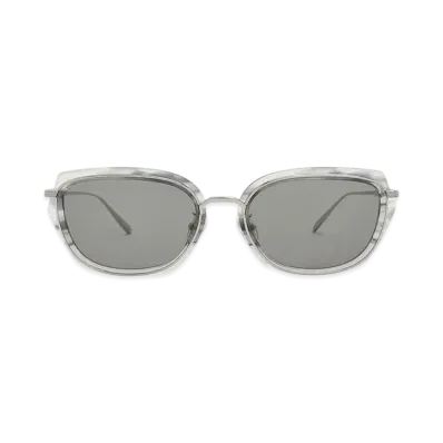 CHARLES & KEITH Metallic-Rim Geometric-Frame Sunglasses "Grey"
