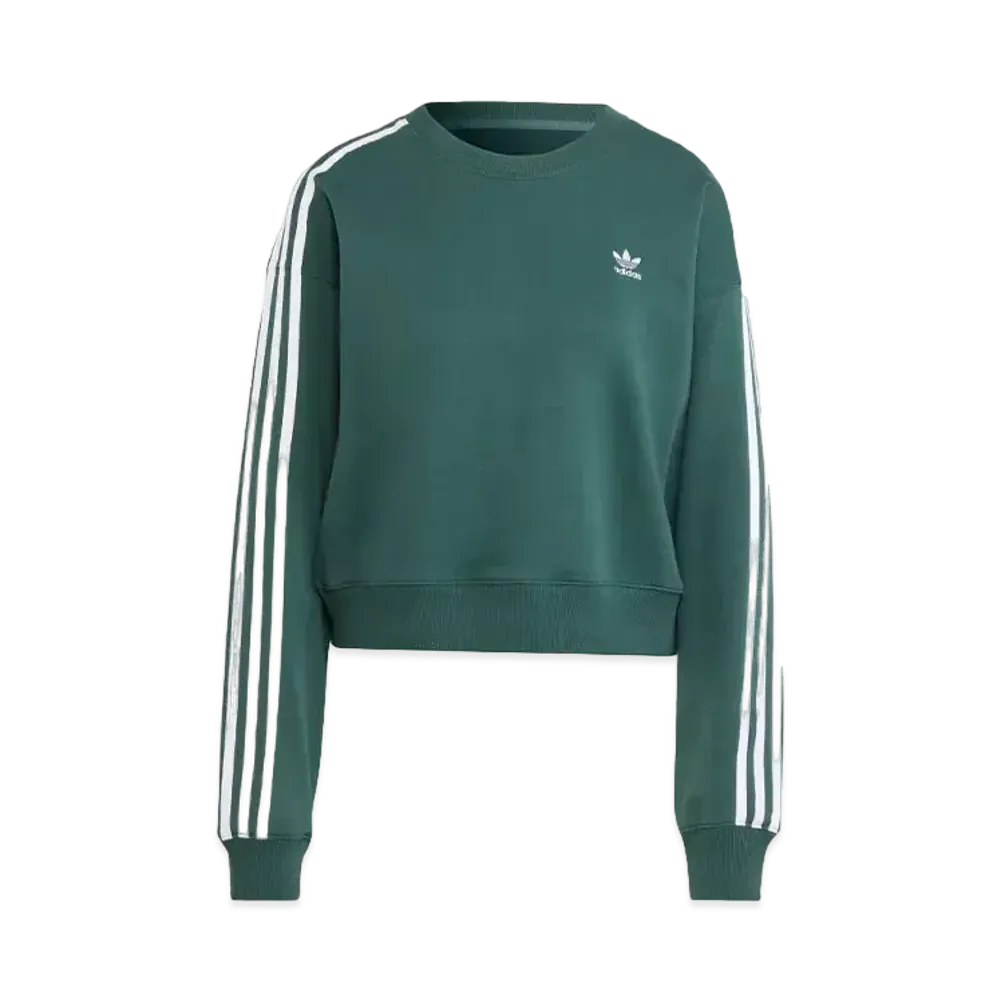 adidas Three Stripes Crew Neck Sweatshirt "Green"