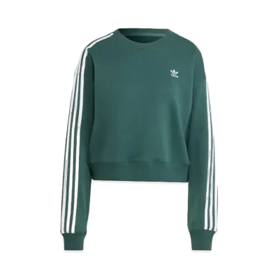 adidas Three Stripes Crew Neck Sweatshirt "Green"