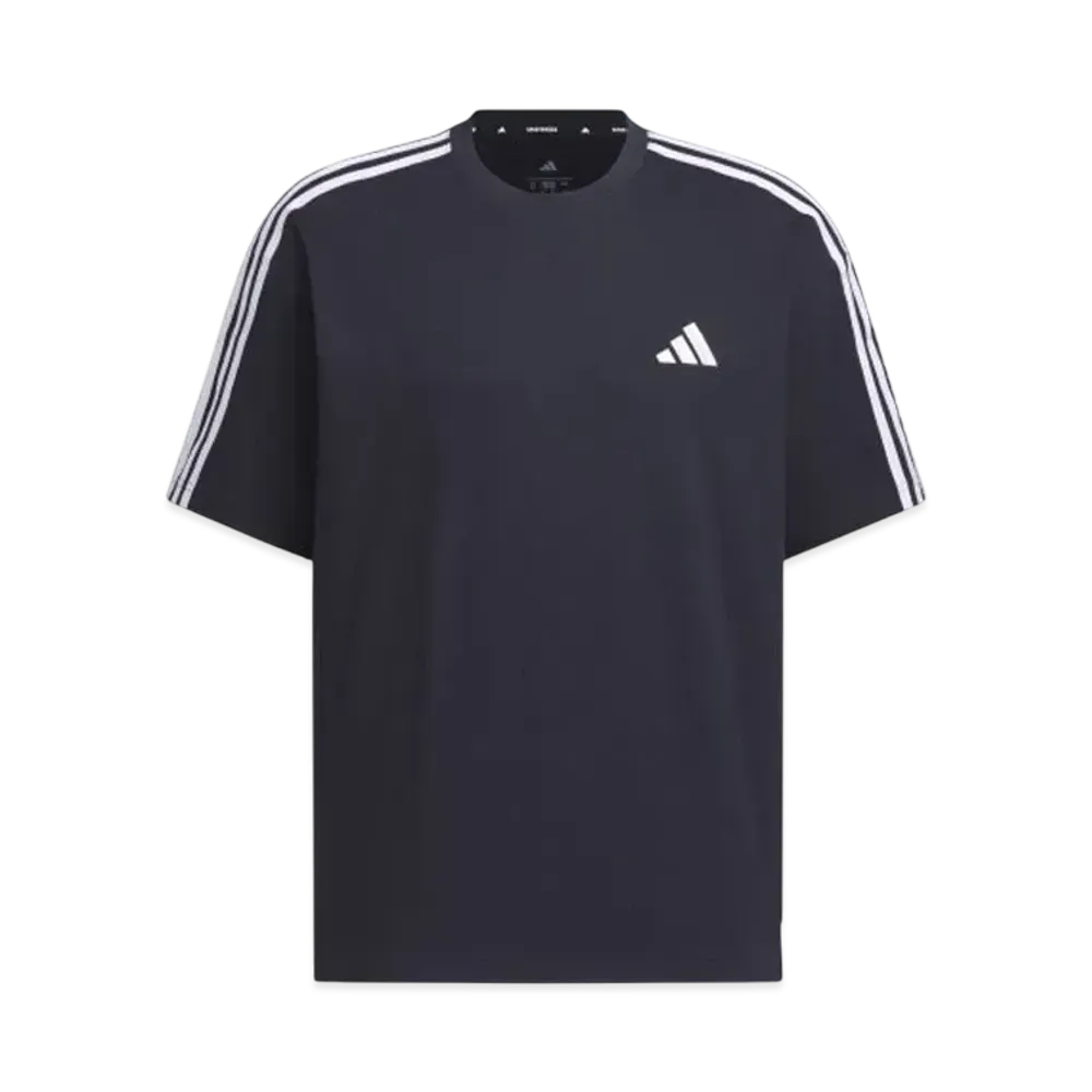 adidas Essentials Plus Loose Fit Three Stripes Short Sleeve T-Shirt "Legend Ink"