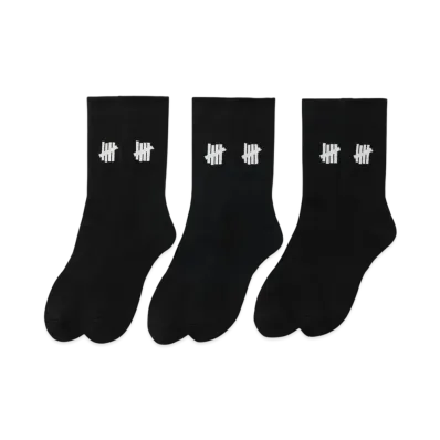 UNDEFEATED Icon Crew Sock 3-Pack "Black"