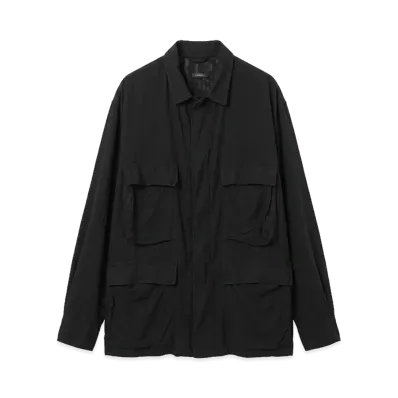 COMOLI Silk Cotton B.D.U. Jacket "FADE Black"
