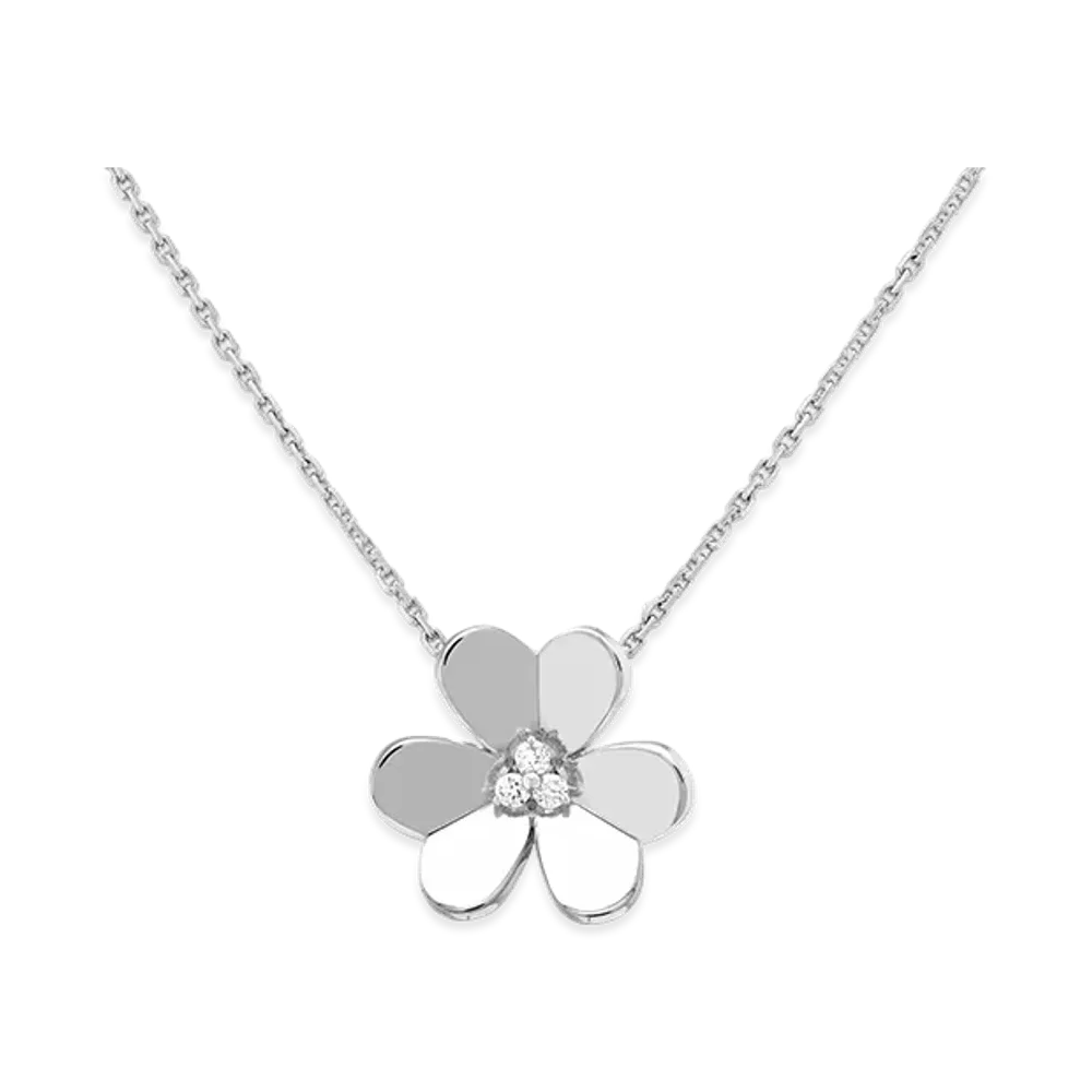 Van Cleef & Arpels Frivole pendant large model "18K White gold/Diamond"