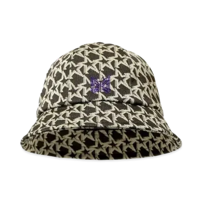 Needles Bermuda Hat - Poly Jq. Star "Black/Beige"