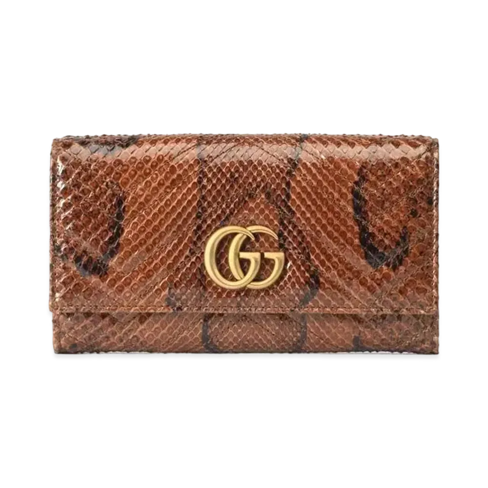 GUCCI GG Marmont Python Continental Wallet