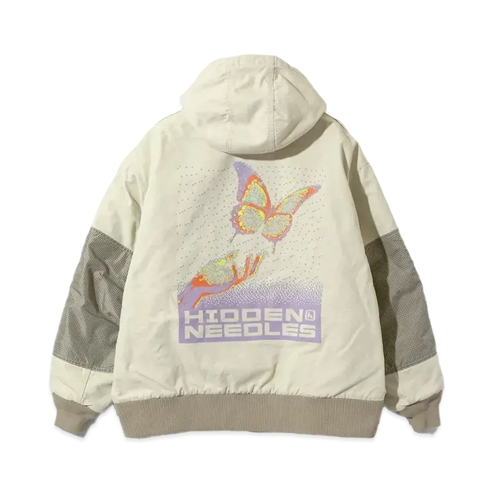 Needles x Hidden Zipped Work Hoody "Stone Beige"
