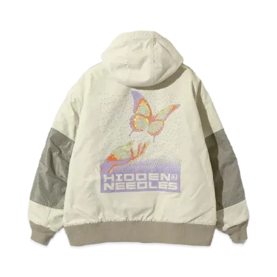 Needles x Hidden Zipped Work Hoody "Stone Beige"
