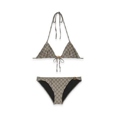 GUCCI Women's 'Incrocio GG' Bikini "Beige"
