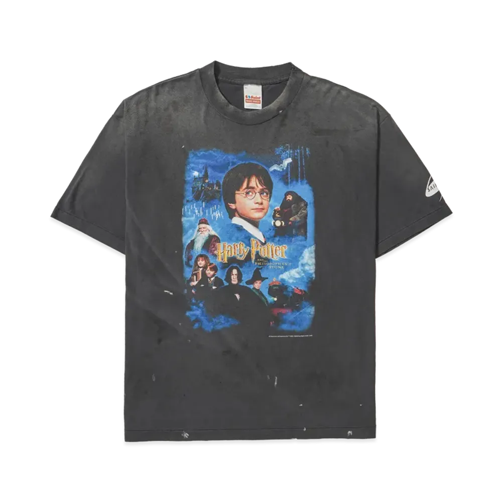 SAINT Mxxxxxx x Harry Potter HP SS Tee Philosopher's Stone "Black"