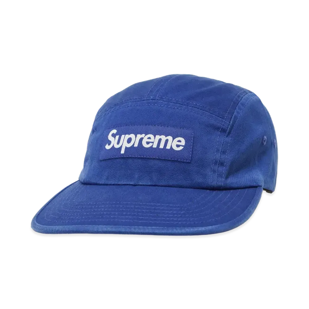 Supreme Washed Chino Twill Camp Cap (26SS) "Royal"