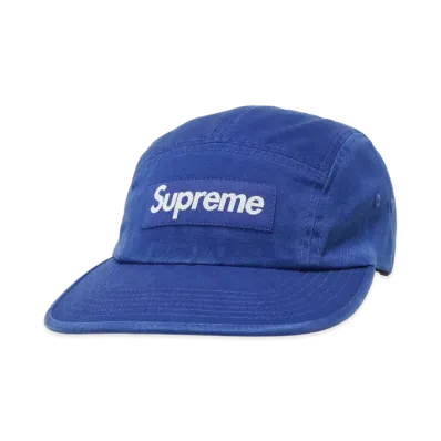 Supreme Washed Chino Twill Camp Cap (26SS) "Royal"