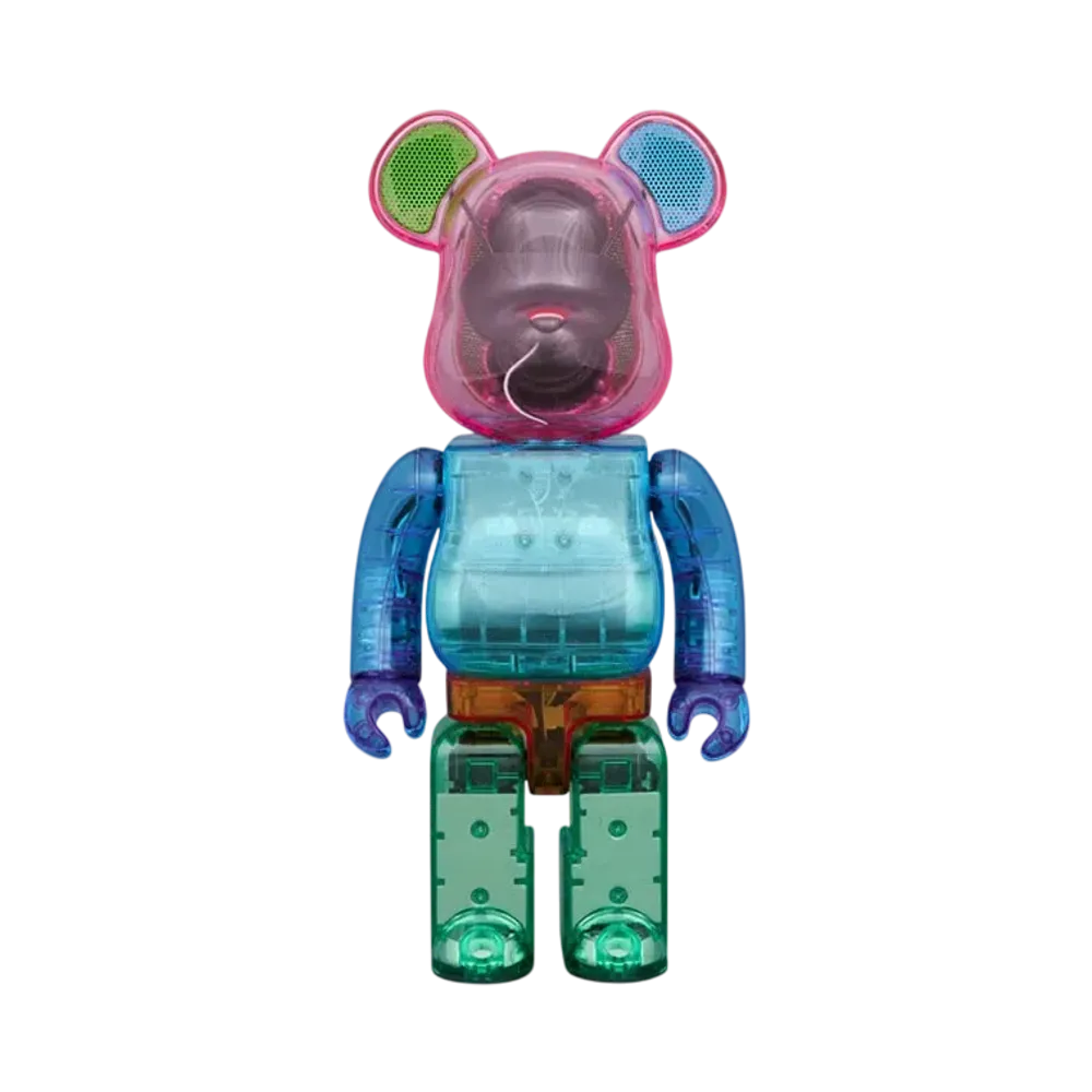 MEDICOM TOY "BEARBRICK" RINARO AUDIO Color Block 400% Portable Bluetooth Speaker