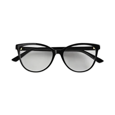 Bottega Veneta Classic Cat Eye Eyeglasses "Black/Transparent"