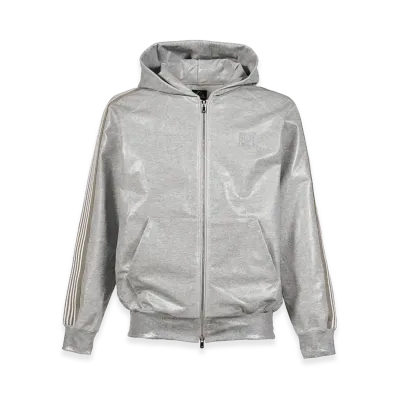 NEEDLES x NUBIAN Zipped Track Hoody - Cotton Jersey / Coating (Exclusive) "Grey"