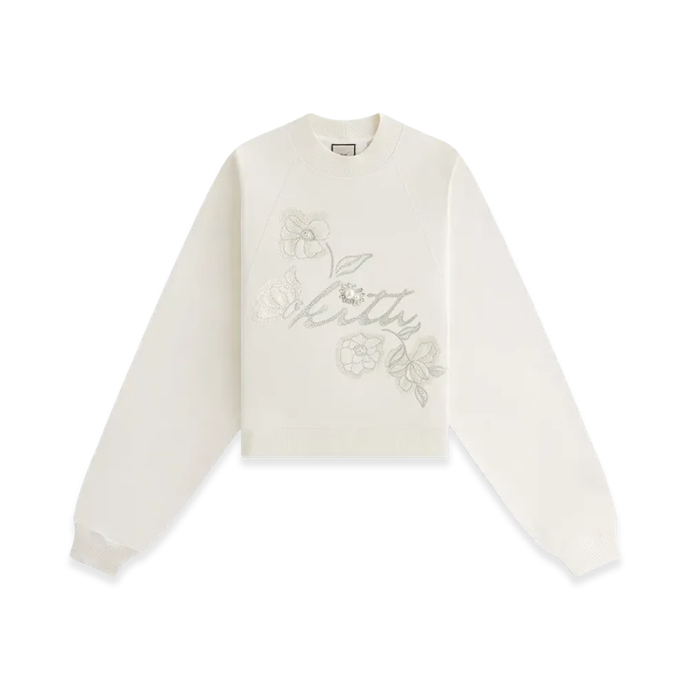 Kith x Lisa Women's Isley Embellished Mockneck Crewneck "Sandrift"