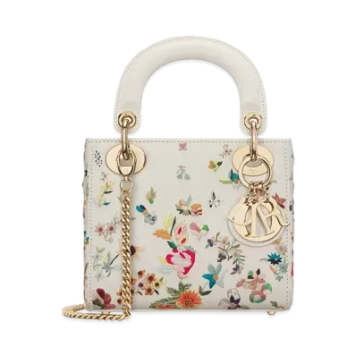 Dior Mini Lady Bag Small Flowers "Latte/Multicolor"