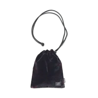WACKO MARIA PORTER / PAISLEY VELOUR SHOULDER POUCH "Black"