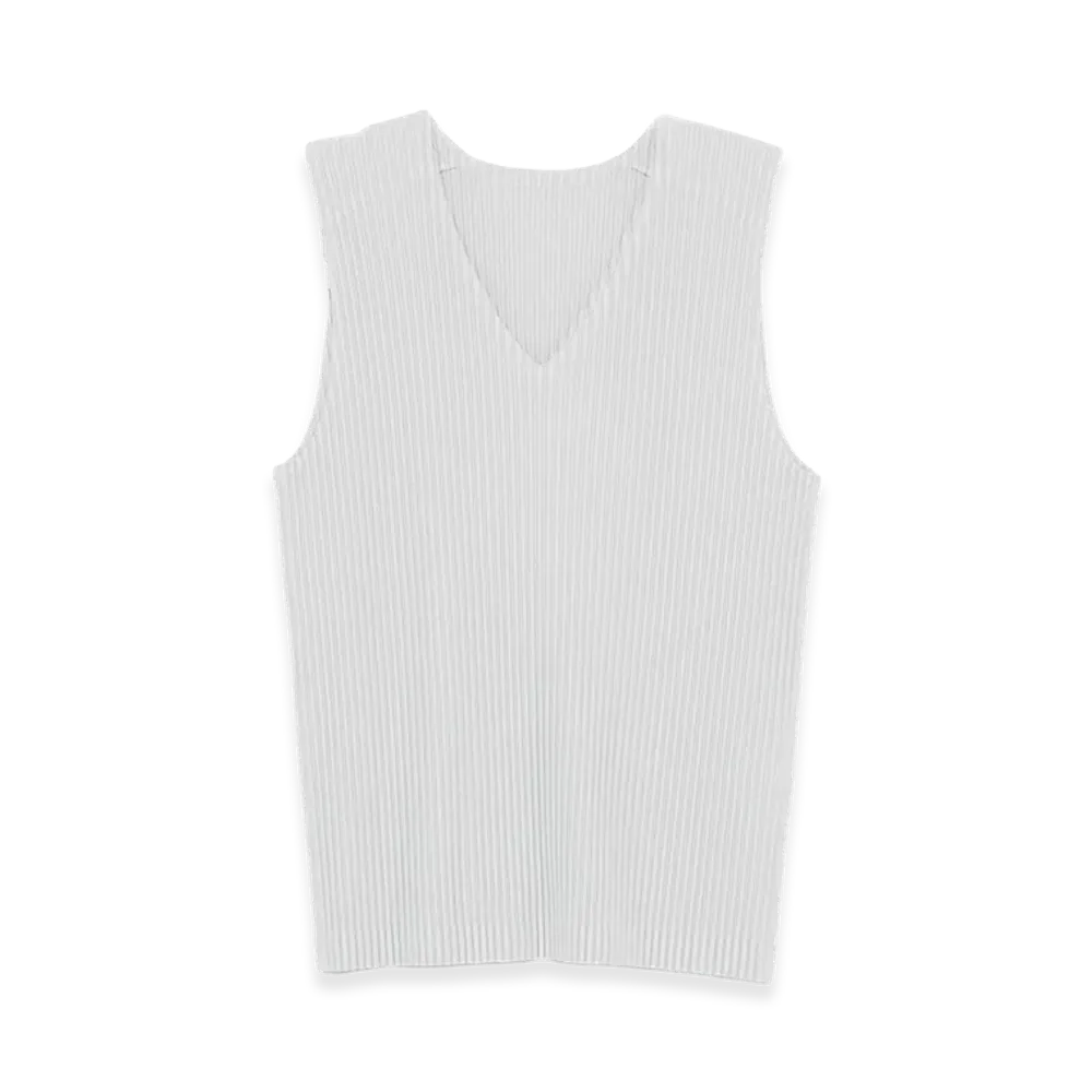 HOMME PLISSE ISSEY MIYAKE Tank Top "Light Gray"