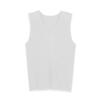 HOMME PLISSE ISSEY MIYAKE Tank Top "Light Gray"