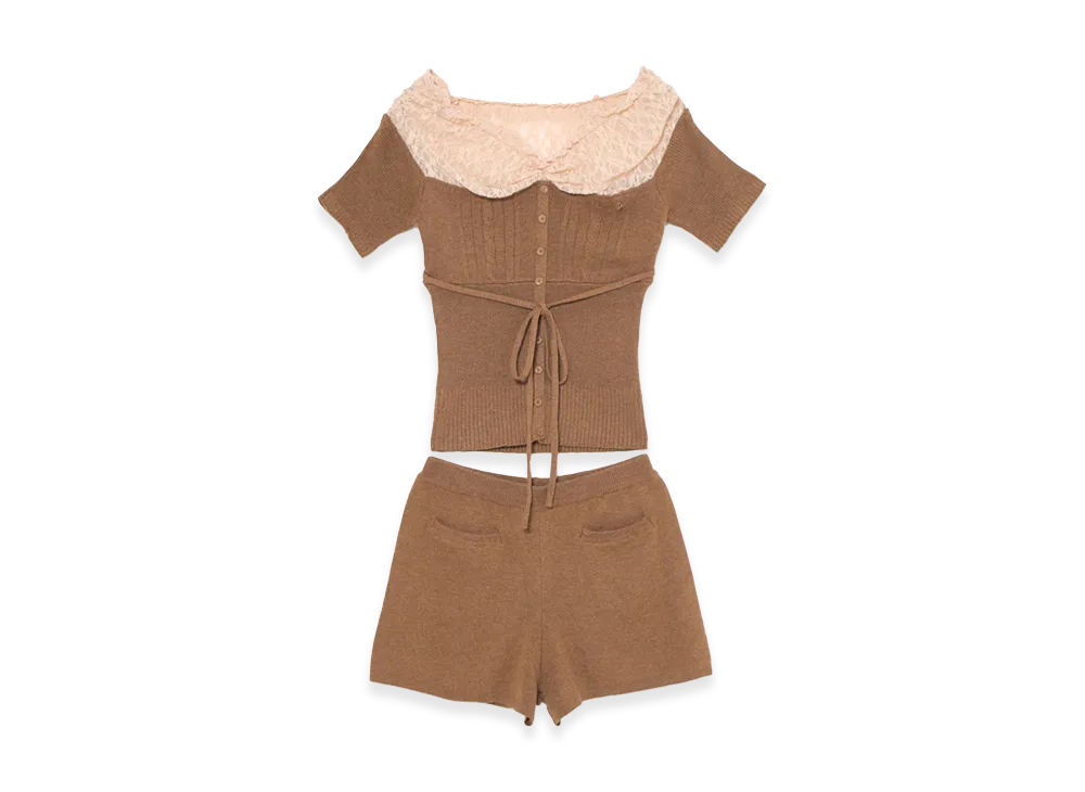 ANDMARY Women's Lora Lacey Set Up "Brown"