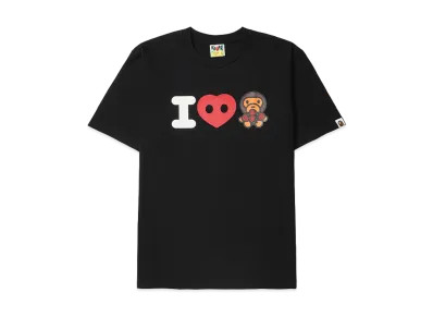 A BATHING APE Bape Store One Fukuoka Bldg. I Love Strawberry Tee "Black"