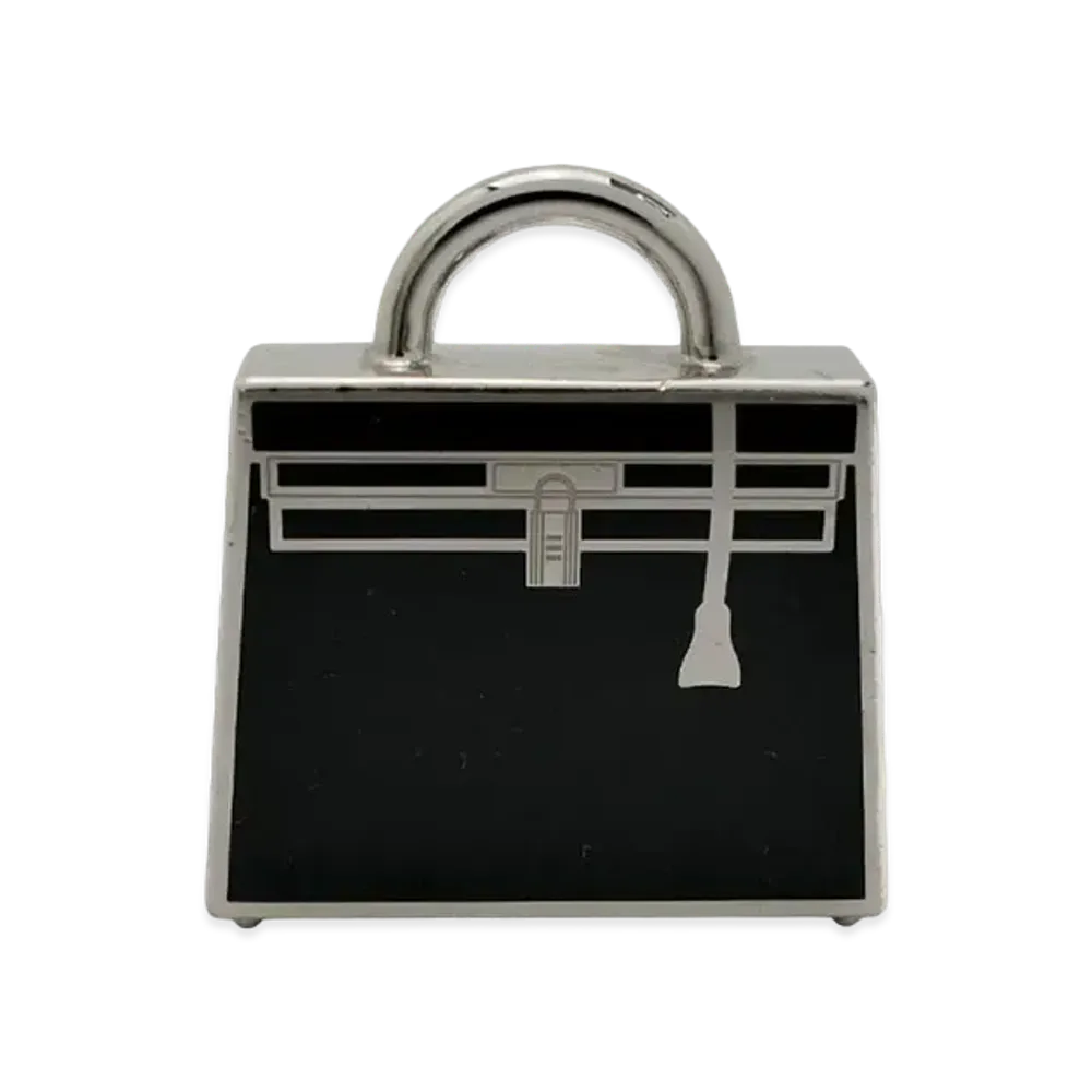 Hermes Curiosite Kelly Charm "Silver/Black/Metal"