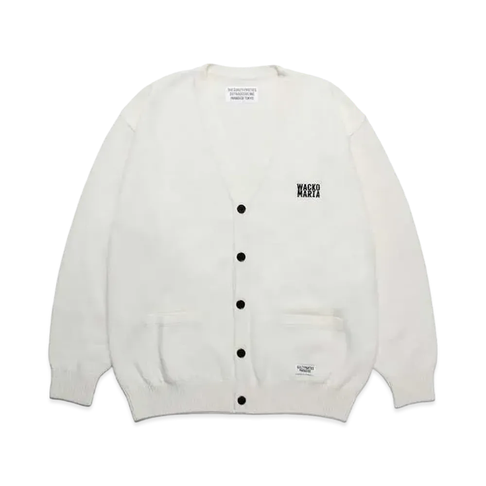 WACKO MARIA Classic Knit Cardigan "White"
