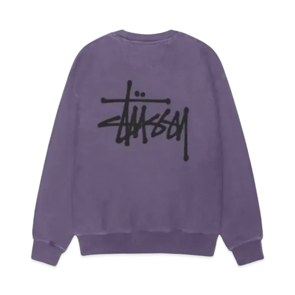 Stussy Basic Crew Pigment Dyed "Grape"