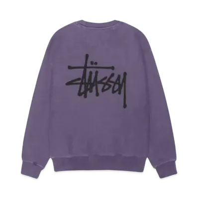 Stussy Basic Crew Pigment Dyed "Grape"