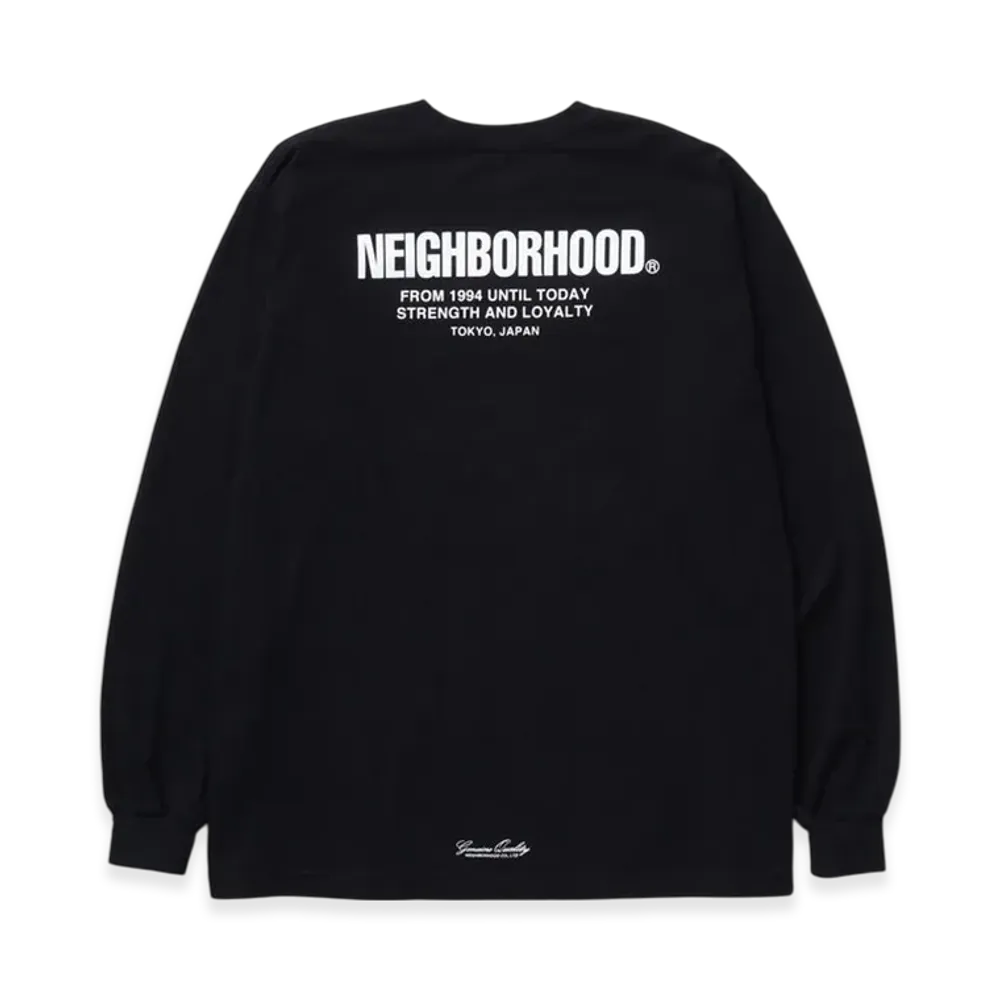 NEIGHBORHOOD NH . Tee LS-4 "Black"