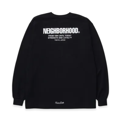 NEIGHBORHOOD NH . Tee LS-4 "Black"