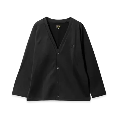 NEEDLES Bright Jersey V-Neck Cardigan "Black"