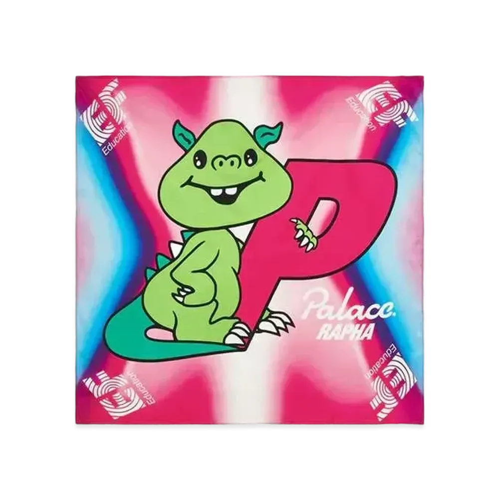 PALACE RAPHA EF EDUCATION FIRST SATIN SILK SCARF "Pink"