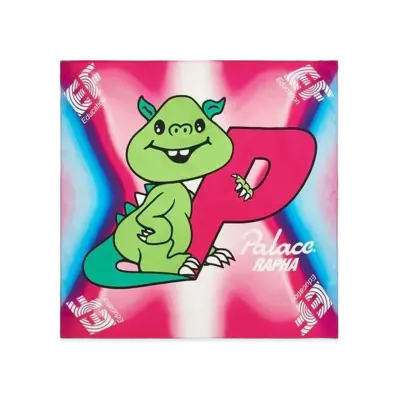 PALACE RAPHA EF EDUCATION FIRST SATIN SILK SCARF "Pink"