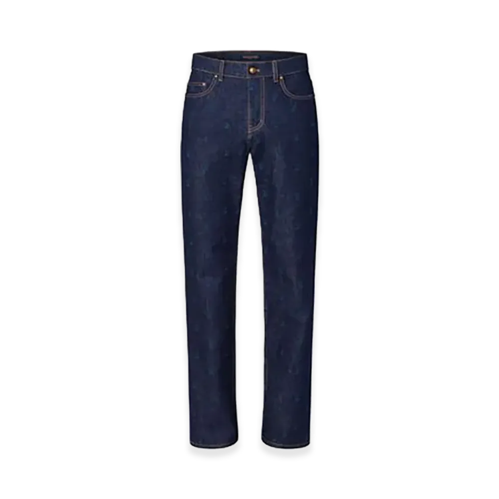 Louis Vuitton Embroidered Denim Pants "Indigo"