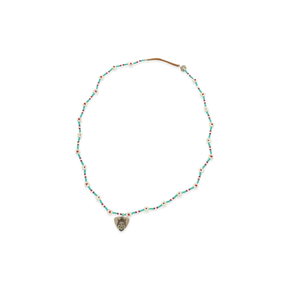 HYSTERIC GLAMOUR Women's Akashic Tree/See No Evil Beads Necklace "Blue"