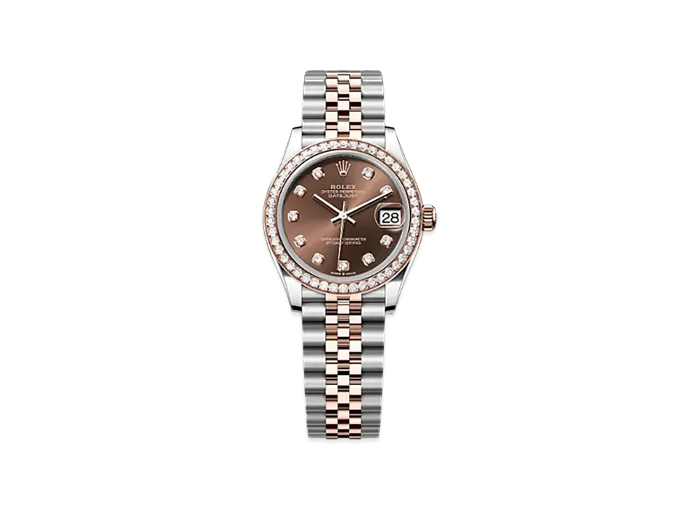 ROLEX Datejust 31mm Oystersteel & Everose Gold Diamond 278381RBR "Chocolate"