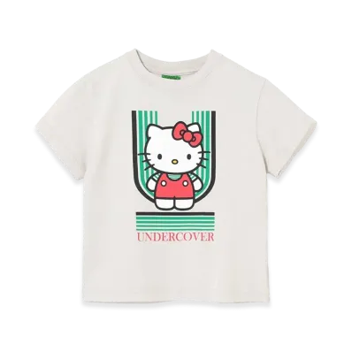 UNDERCOVER x Sanrio Kids Cotton T-Shirt (Hello Kitty) "Light Gray"