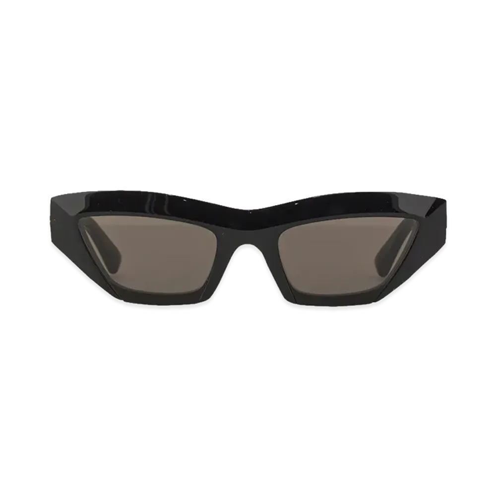 Bottega Veneta Sculptured Cat Eye Sunglasses "Black"